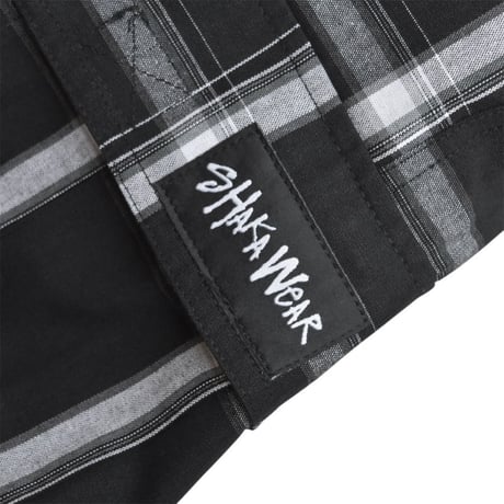 Shaka Wear 5.6oz Plaid Shorts - Black