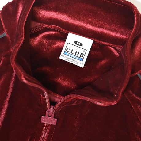 PRO CLUB Comfort Velour Track Jacket - Burgundy