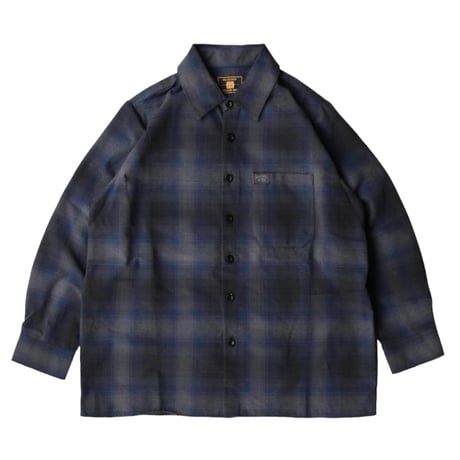 FB County L/S Checker Flanel Shirt - Royal/Black/Grey