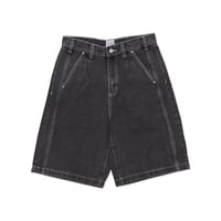 Hoddle Denim Bermuda Shorts - Washed Black
