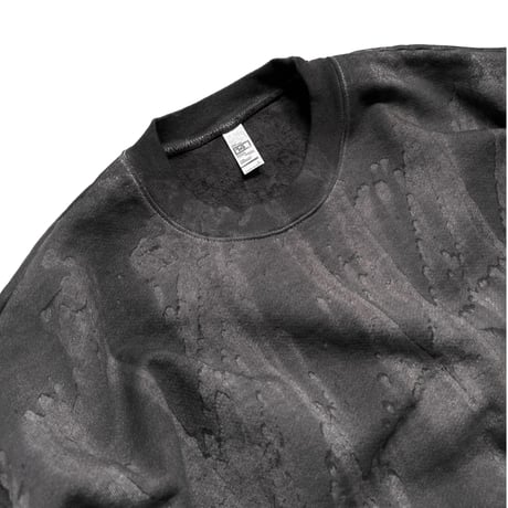 Los Angeles Apparel HF07DD 14oz Heavy Fleece Crewneck Drip Dye - Black