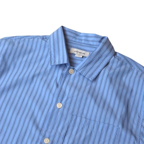 Cotton On S/S Stripe Shirts - Blue