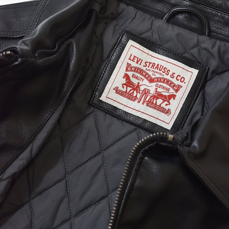 US Levi's Leather Bomber Jacket - Black | RULEZ