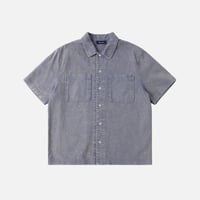 Dime Stonewash Button Up - Gray Blue