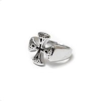 Iron Cross Ring - Silver/Black