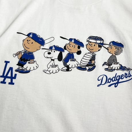 Snoopy LA Dodgers S/S T-Shirts - White