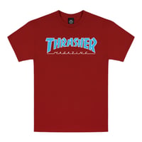 Thrasher Outlined Tee - Cardinal Red [311172]