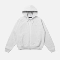 Dime Cursive Small Logo Zip Hoodie - Ash