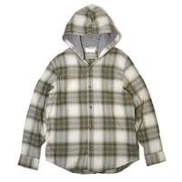Old Navy Hooded Plaid Flannel Shirts - Olive Forest