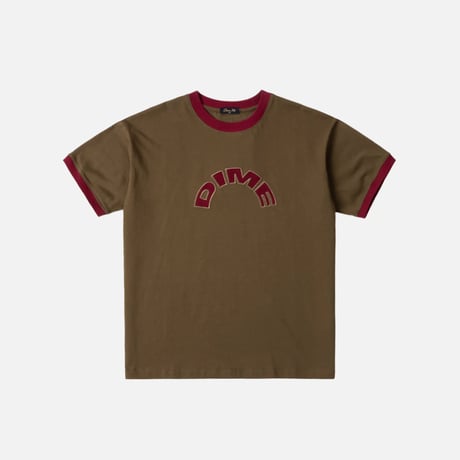 Dime Arch Ringer T-Shirt - Brown