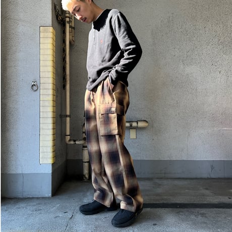 FB County Checker Cargo Pants - Black/Tan