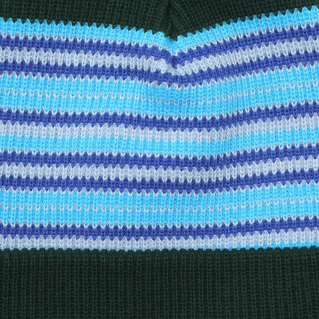 Pass~Port Striped Organic Knit Beanie - Dark Jade