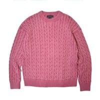 Cotton On Box Fit Cable Crewneck Sweater - Red