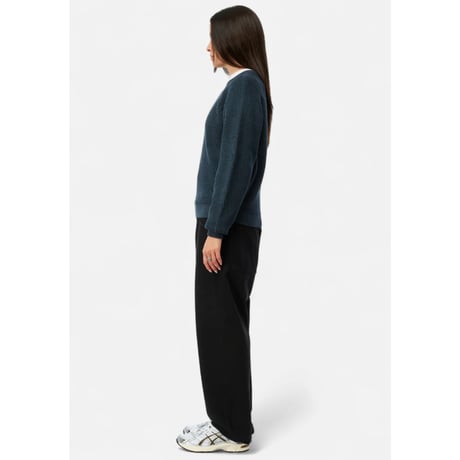 Dime Wave Knit Sweater - Navy