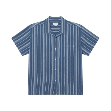 OBEY HUGH SS SHIRT - DULL BLUE MULTI
