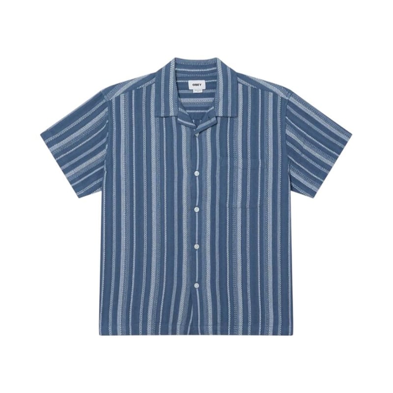 OBEY HUGH SS SHIRT - DULL BLUE MULTI | RULEZ