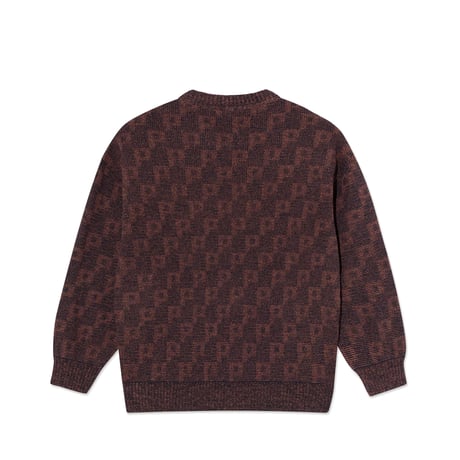 Polar Skate Co. George Sweater | P Pattern - Navy/Orange