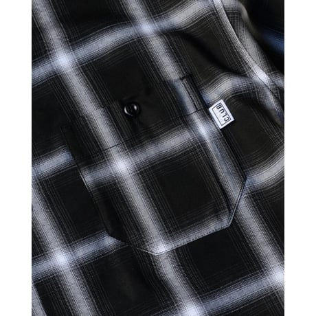 PRO CLUB Comfort Ombre Checker Short Sleeve Shirt - Black