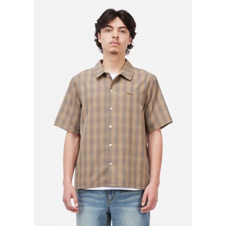Dime Plaid Button up Shirt - Brown