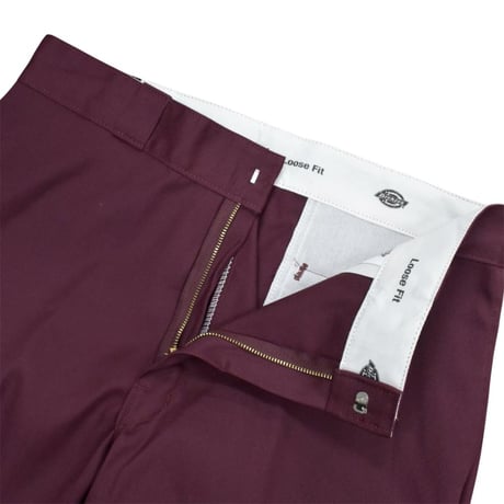 Dickies Loose Fit Double Knee Work Pants - Burgundy