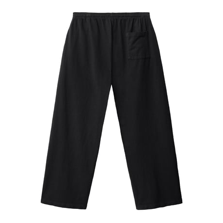 Los Angeles Apparel Heavy Jersey Wide Garment Dyed Casual Pants - Black [1205WGD]