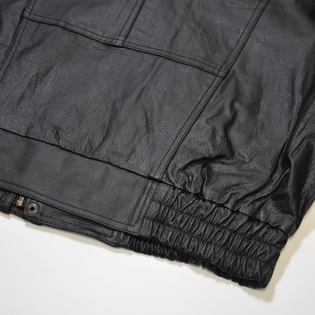 [Deadstock] Genuine Italian Leather Jacket - Black