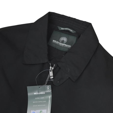Weatherproof Microfiber Golf Jacket - Black