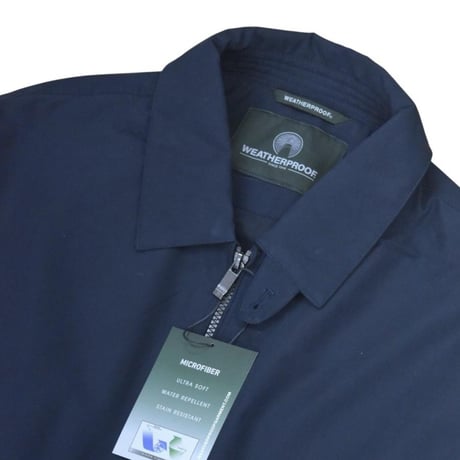 Weatherproof Microfiber Golf Jacket - Navy