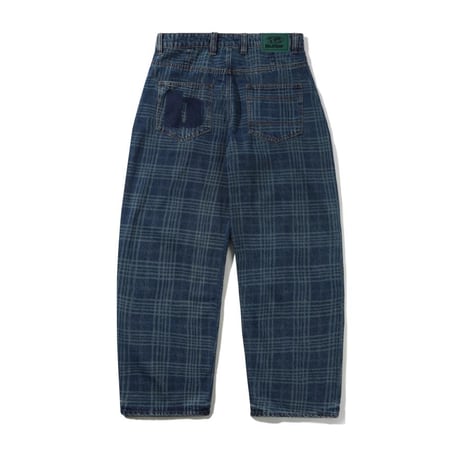 Butter Goods Burn Wide Cut Denim Jeans - Plaid