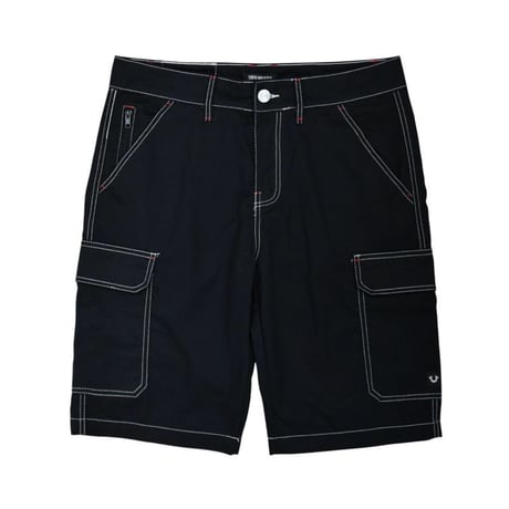 True Religion Cargo Shorts - Jet Black