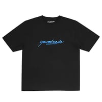 YARDSALE SCRIPT SLUDGE TEE - BLACK
