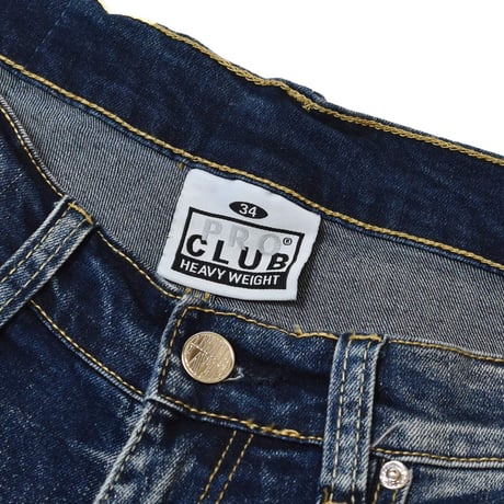 PRO CLUB Heavyweight Baggy Fit Denim Shorts - Dark Stonewash
