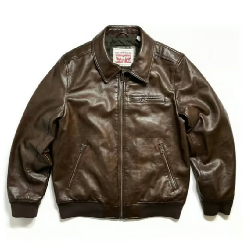 ジャケット・アウター Levi's PU Leather Bomber Jacket Levi's（リーバイス） レザー ボンバージャケット ブラック メンズ
