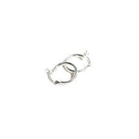 925 Sterling Silver Round Plain Pierce