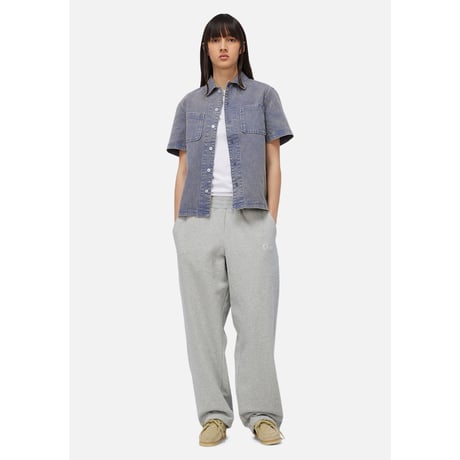 Dime Stonewash Button Up - Gray Blue