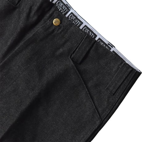 FB COUNTY Monster Cut Denim Pants - Black