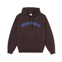 Polar Skate Co. Contrast Dave Hoodie | Crude Logo - Chocolate