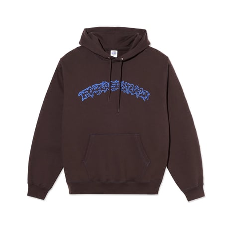 Polar Skate Co. Contrast Dave Hoodie | Crude Logo - Chocolate