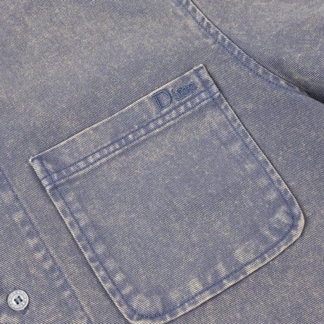Dime Stonewash Button Up - Gray Blue