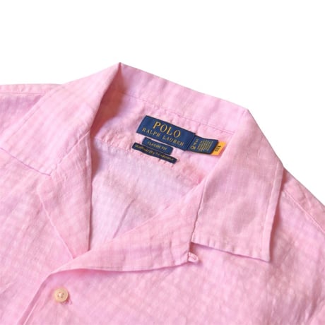 Polo Ralph Lauren Seersucker Linen S/S Shirts - Carmel Pink