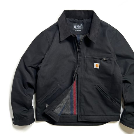 US Carhartt Relaxed Fit Duck Blanket-Lined Detroit Jacket - Black