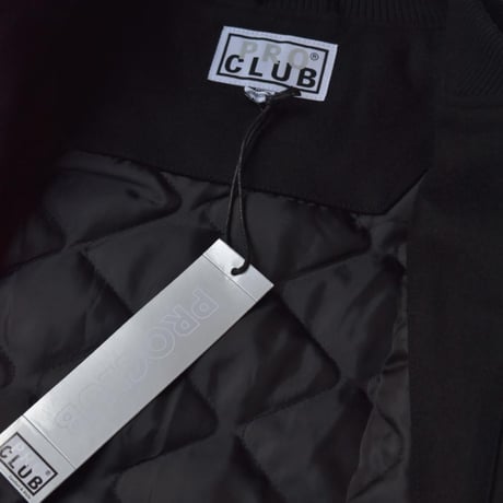 PROCLUB Heavy Weight Varsity Jacket - Black