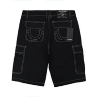 True Religion Cargo Shorts - Jet Black