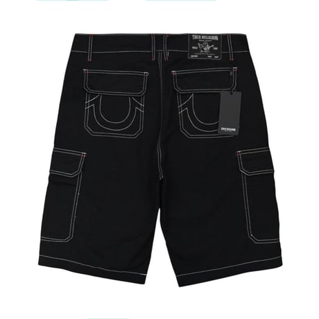 True Religion Cargo Shorts - Jet Black
