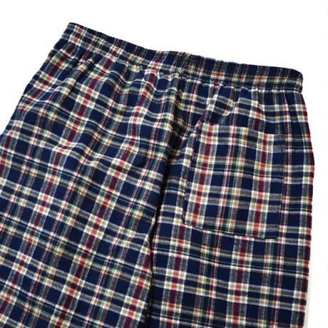 Los Angeles Apparel Cotton Flannel Lounge Pants - Navy/Gold/Red Plaid