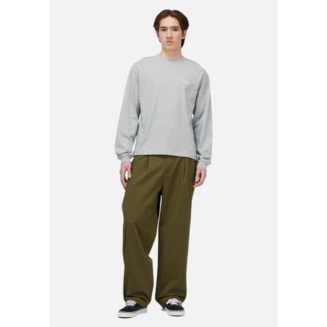 Dime Classic Small Logo LS T-Shirt - Heather Gray
