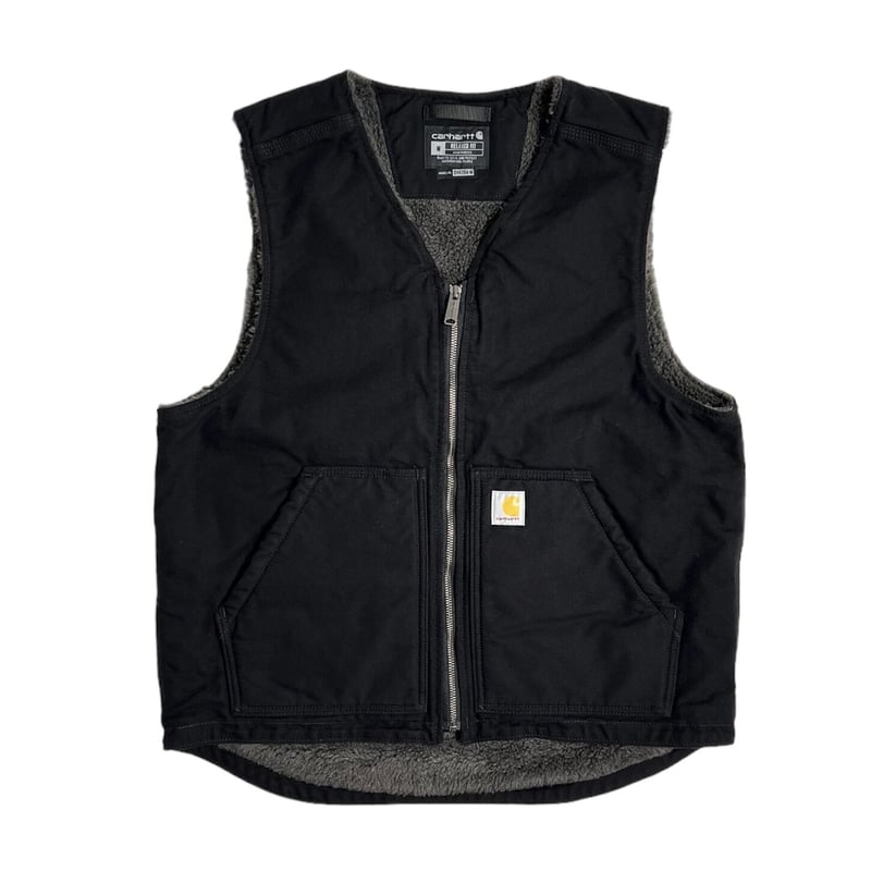 トップス USA 70's Carhartt duck vest mustang Carhartt USA Relaxed Fit Washed Duck Sherpa-Lin