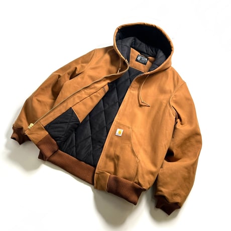 Carhartt USA J140 Firm Duck Insulated Flannel Lined Active Jacket - Carhartt Brown