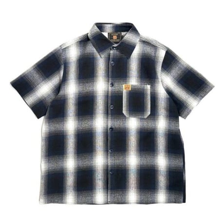 FB County S/S Checker Flannel Shirts - RoyalｘGreyｘWhite