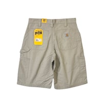 US Carhartt B147 Loose Fit Canvas Utility Work Shorts - Tan